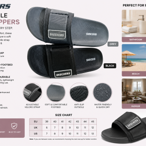 Skechers adjustable slide sandals ad